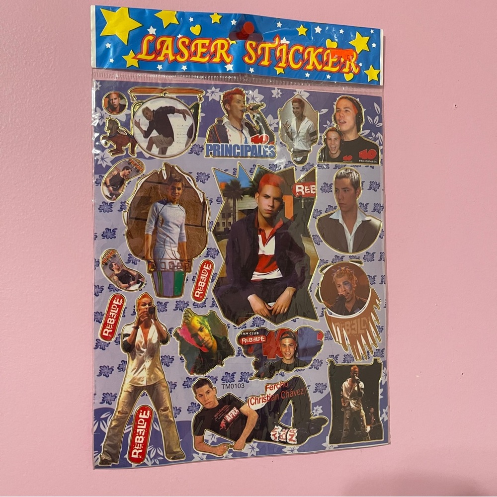 RARE NEW Vintage Y2K rebelde sticker set band tv movie show mexico spain RBD